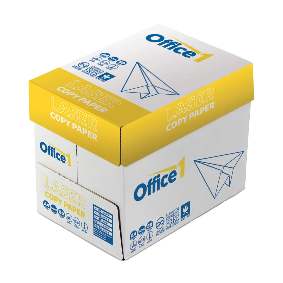 Office 1 Hârtie copiator Laser Copy, A4, 80 g/m2, 500 foi, 5 pachete