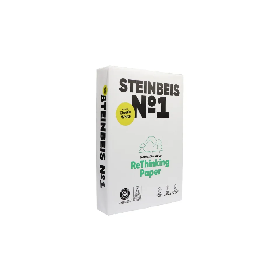 Steinbeis Hârtie de copiator N1, CIE 55, 100% reciclată, A4, 80 g/m², 500 file