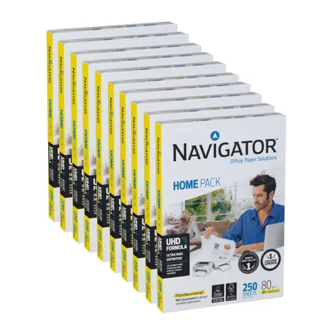 Hârtie de copiator Navigator Home Pack, A4, 80 g/m², 250 foi, pachet de 10