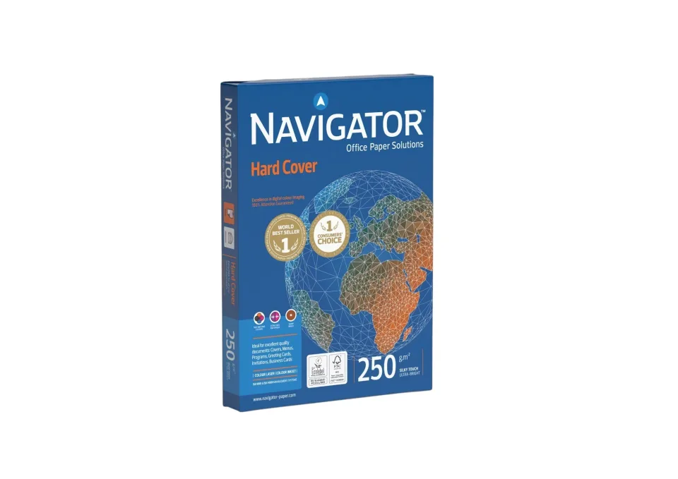 Copertă tare de carton pentru copiator Navigator, A4, 250 g/m2, 125 coli