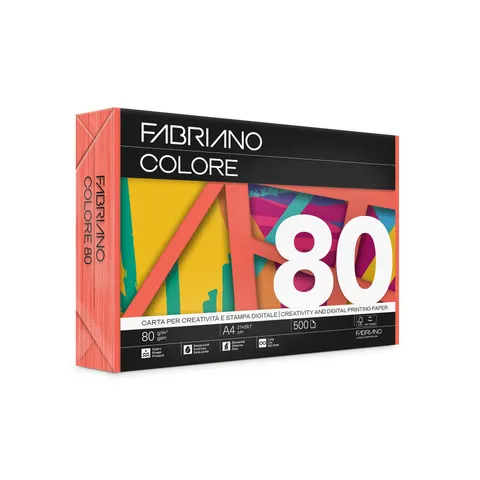 Hârtie de copiator Fabriano Colore, A4, 80 g/m², portocaliu, 500 coli