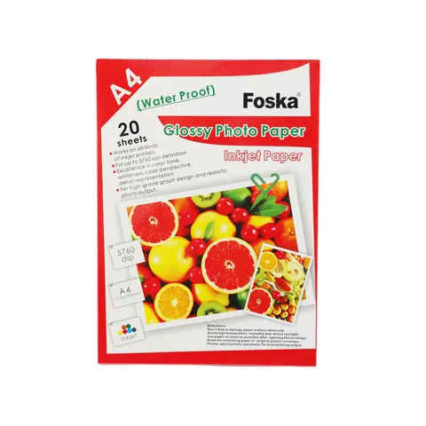 Foska Photo Paper, A4, 180 g/m², lucios, 20 coli