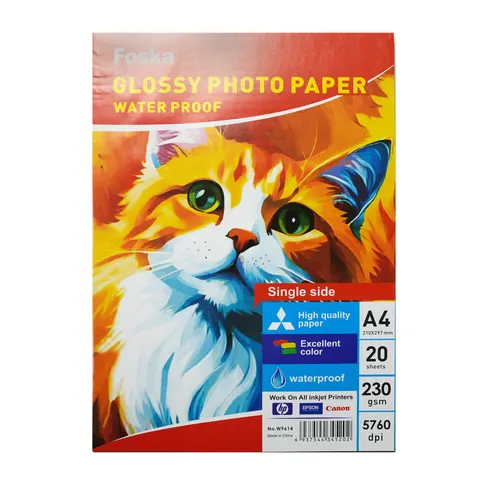 Foska Photo Paper, A4, 230 g/m2, lucios, 20 coli