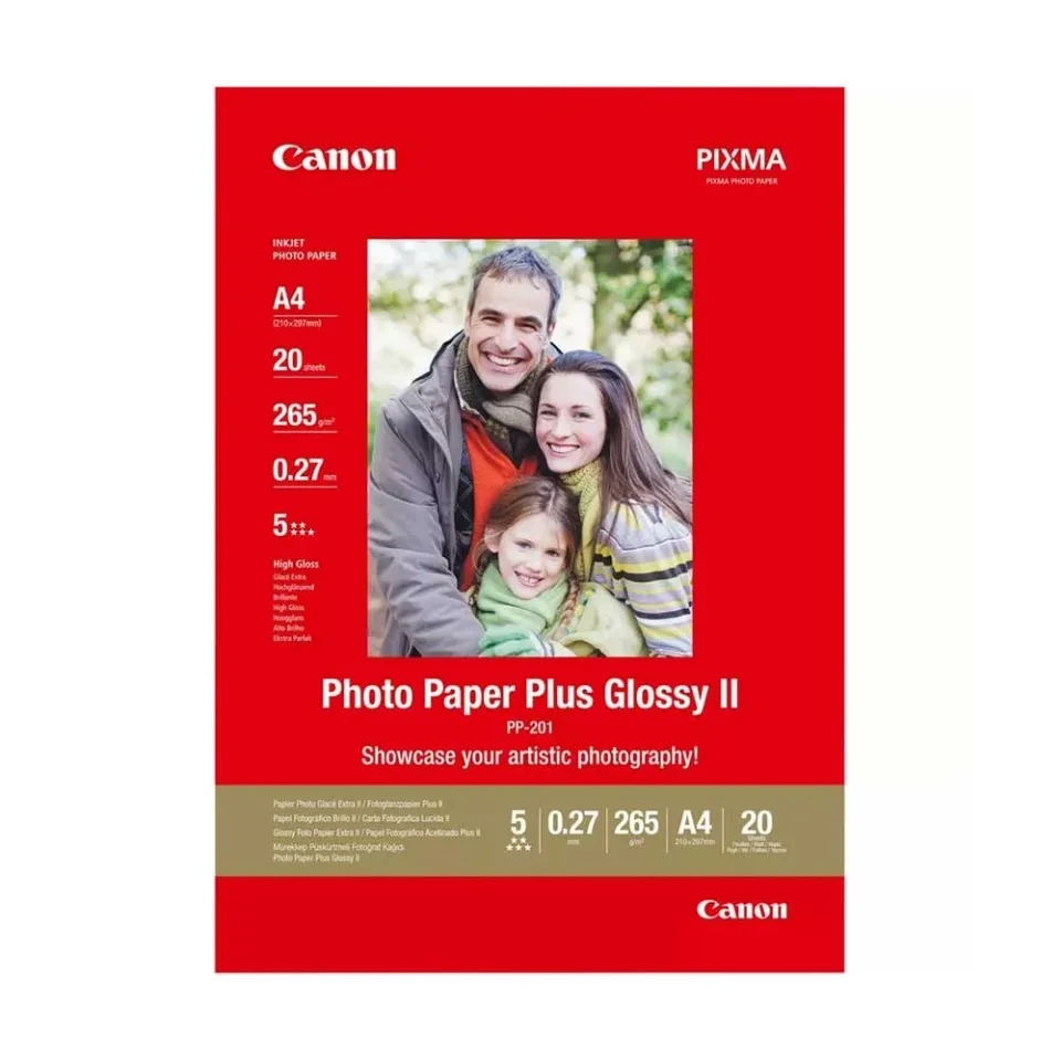 Canon Photo Paper Plus Glossy II PP-201, 265 g/m2, A4, 20 foi