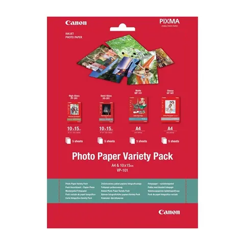 Canon Photo paper VP-101, Variety Pack, A4 și 10 x 15 cm, 20 coli