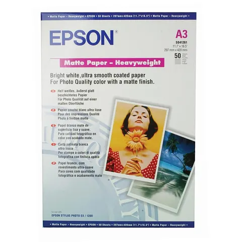 Epson Photo Paper Matte Paper S041261, A3, 167 g/m2, 50 coli
