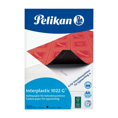 Hârtie carbon Pelikan pentru mașina de scris, A4, 100 coli