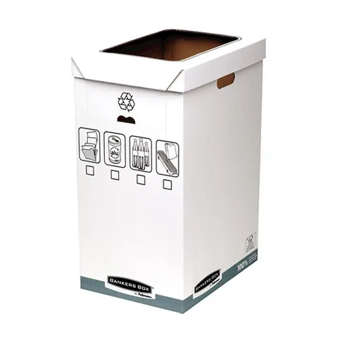 Cutie de reciclare Fellowes, 600 x 300 x 500 mm, cu mânere