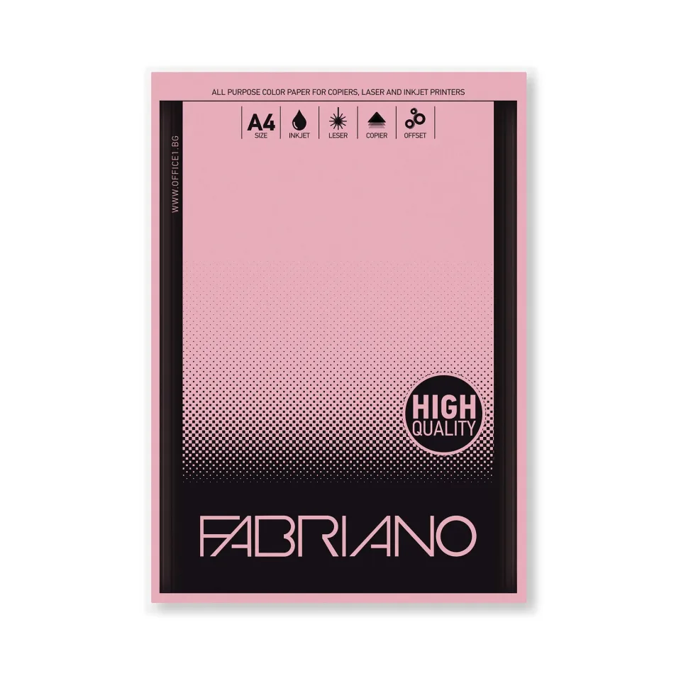 Hârtie de copiator Fabriano Copy Tinta, A4, 80 g/m2, roz, 50 coli