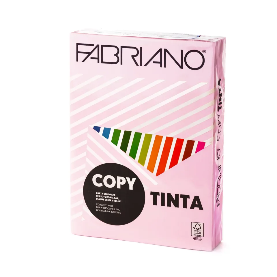 Hârtie de copiator Fabriano Copy Tinta, A4, 80 g/m?, roz deschis, 500 foi