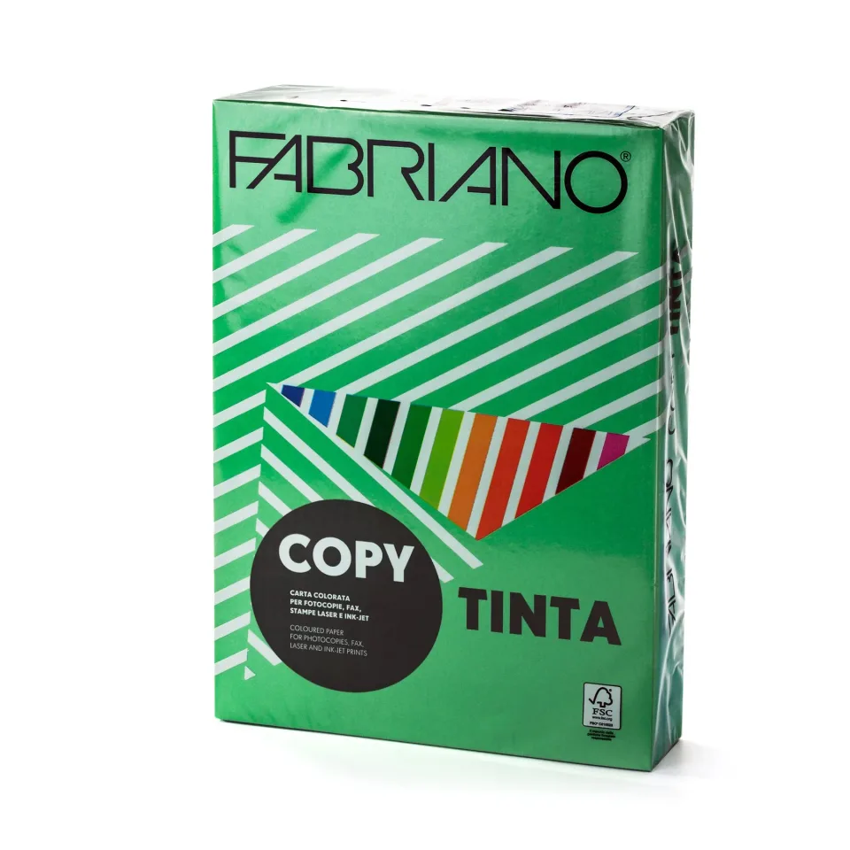 Hârtie pentru copiat Fabriano Copy Tinta, A4, 80 g/m?, verde, 500 coli