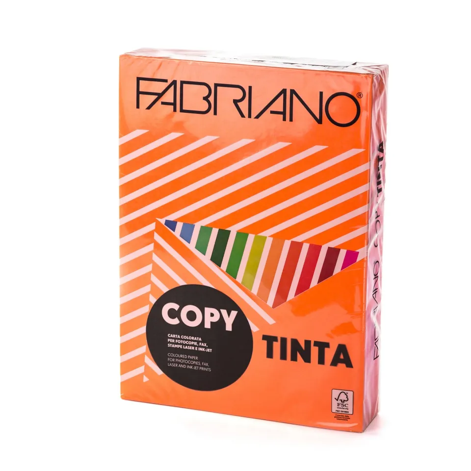 Hârtie pentru copiat Fabriano Copy Tinta, A4, 80 g/m², portocaliu, 500 coli