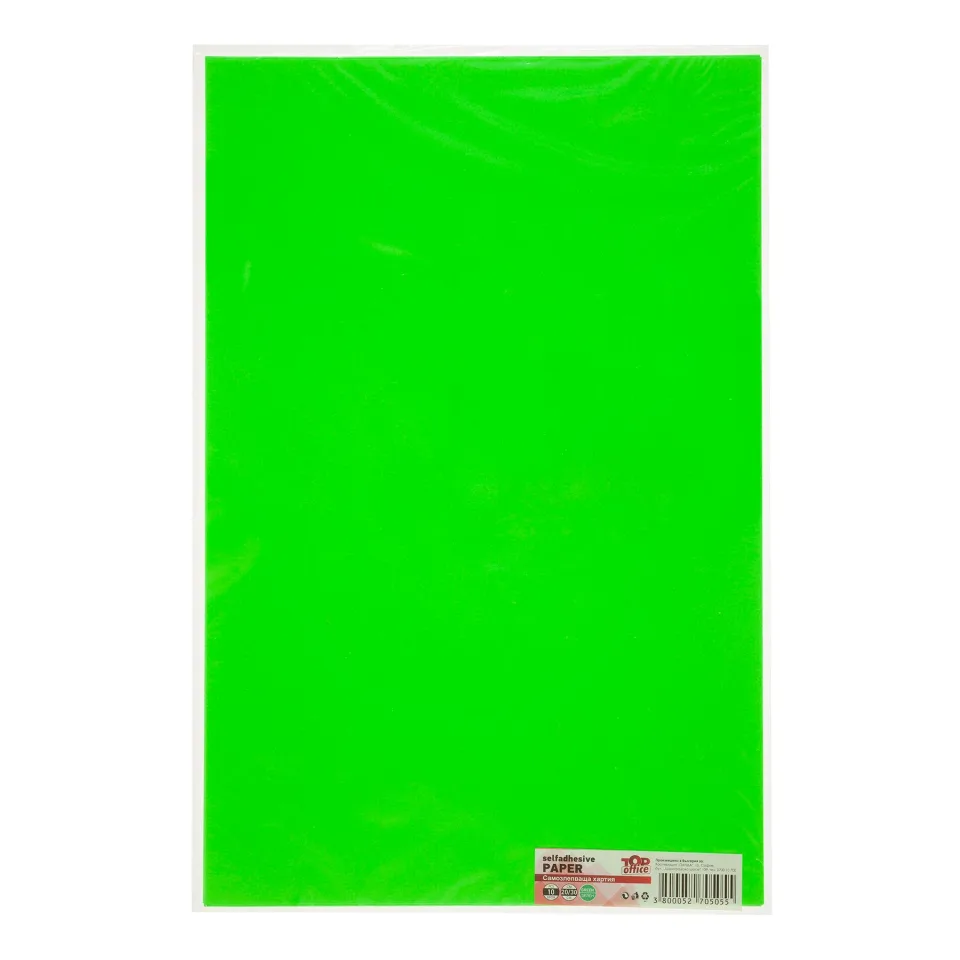 Top Office Hârtie Autocolantă, 20 x 30 cm, verde, 10 coli