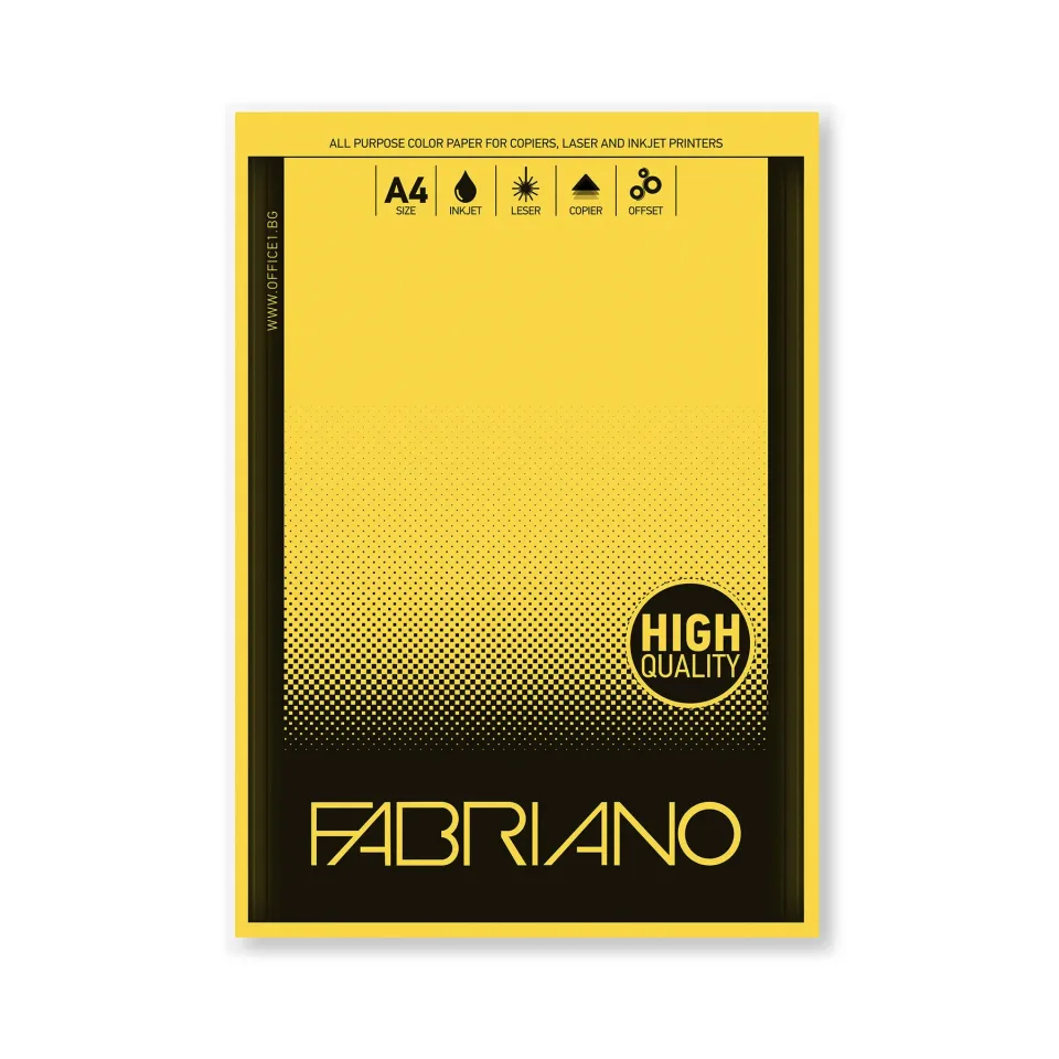Carton Fabriano Copy, A4, 160 g/m², galben, 50 coli