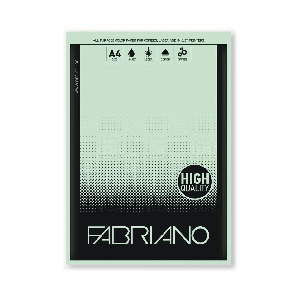 Carton Fabriano Copy, A4, 160 g/m2, verde deschis, 50 coli