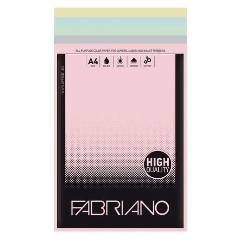 Fabriano Carton Copy, A4, 160 g/m², culori pastel, 5 culori, 50 file