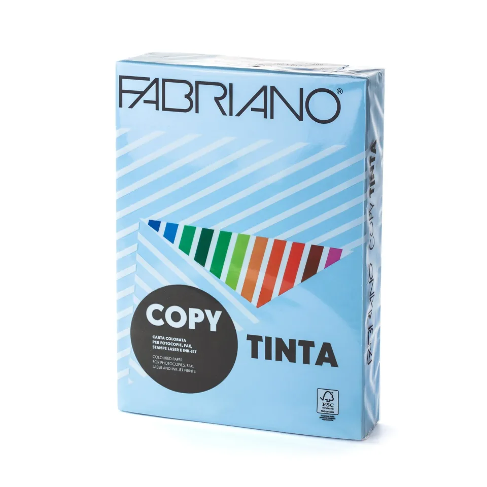 Carton Fabriano Copy, A4, 160 g/m2, albastru deschis, 250 coli