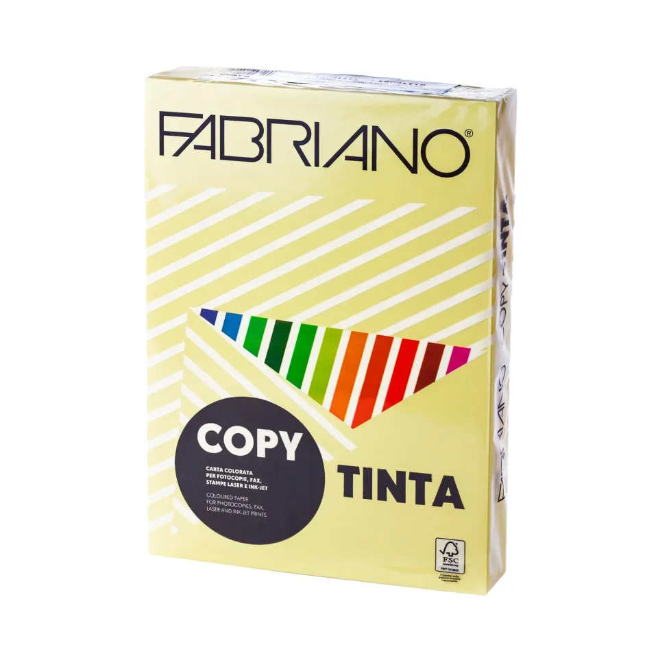 Carton pentru copiator Fabriano, A4, 160 g/m2, banana, 250 coli