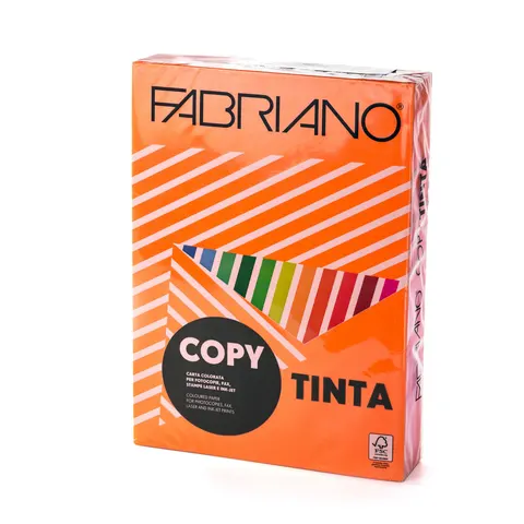 Carton de copiat Fabriano, A4, 160 g/m?, portocaliu, 250 foi