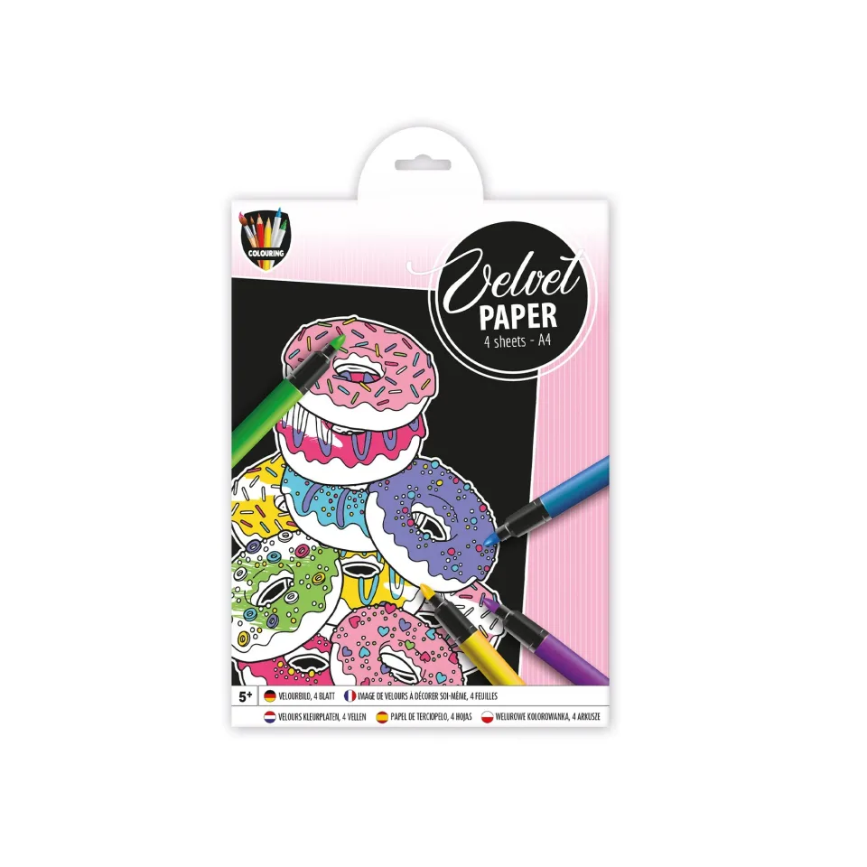 Set de colorat Moxy Velvet Paper - Donut