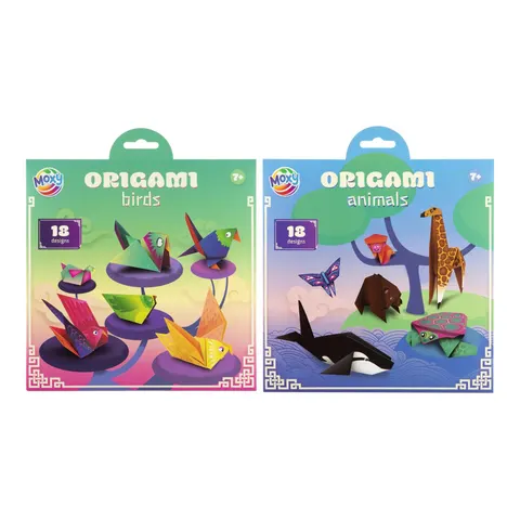 Hârtie Moxy Origami, 18 modele, asortate, 48 bucăți