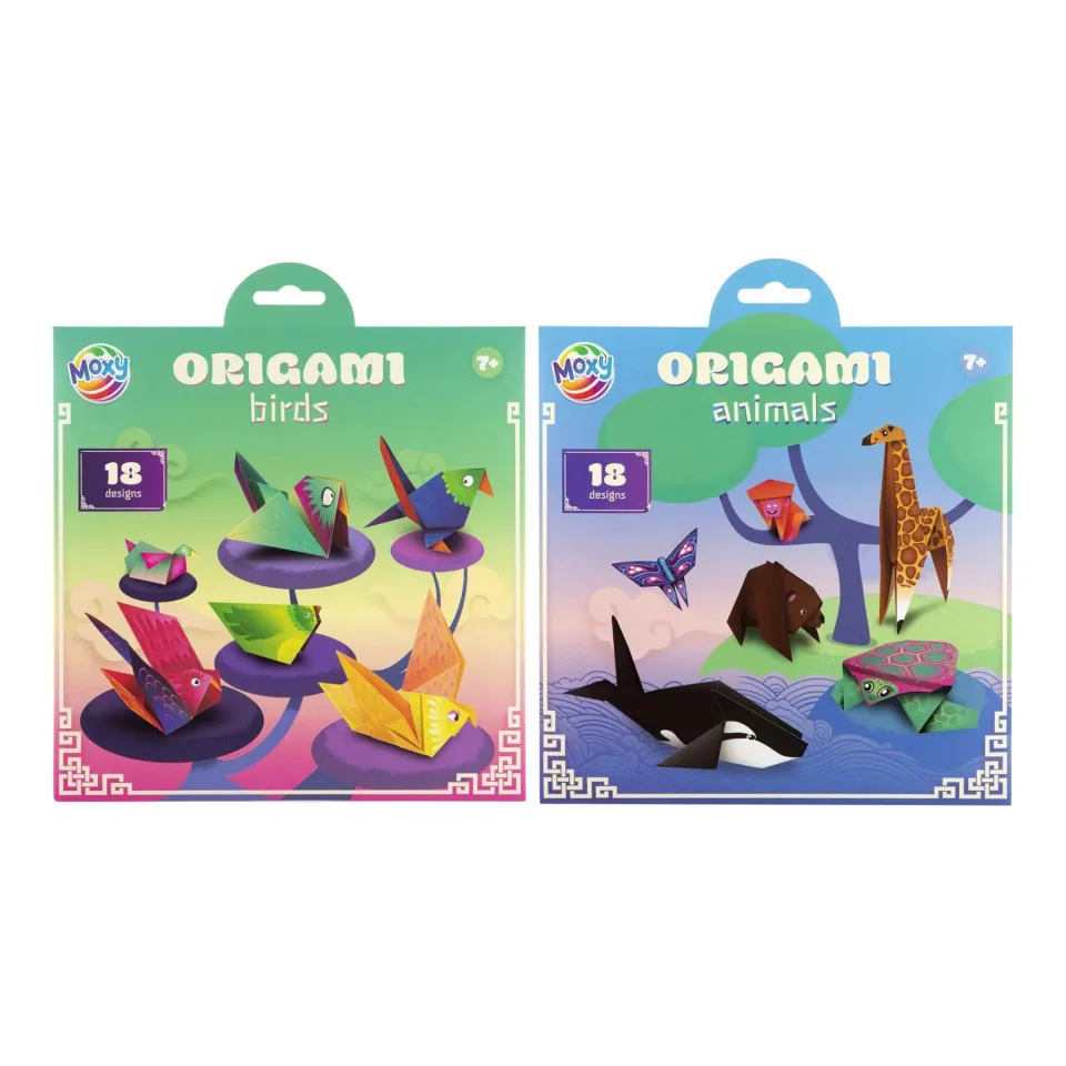 Hârtie Moxy Origami, 18 modele, asortate, 48 bucăți