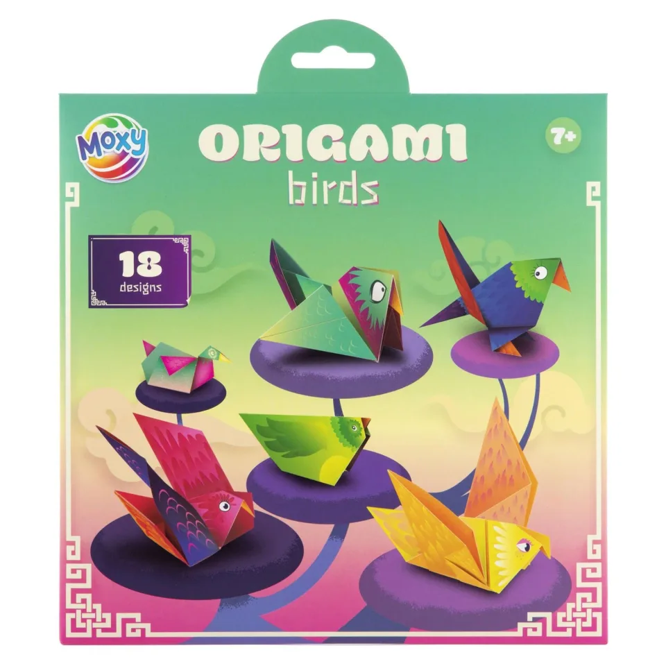Hârtie Moxy Origami - Păsări, 18 modele