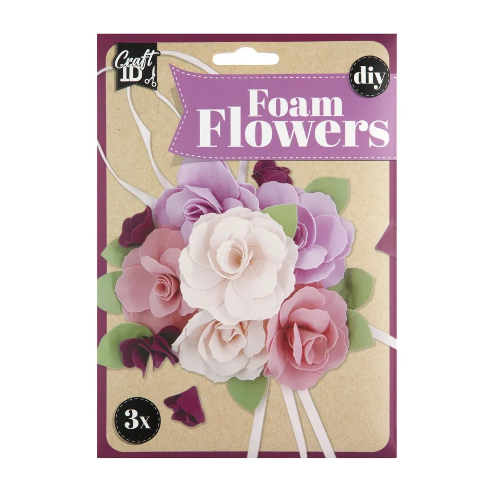 Craft ID Fă-ți propriile flori din hârtie spongioasă, mov