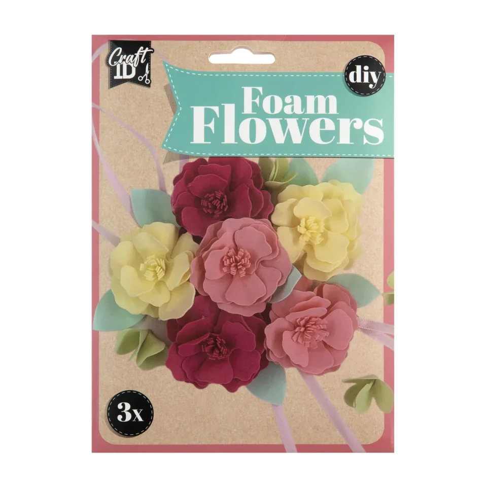 Craft ID Creează-ți propriile flori din spumă, roz