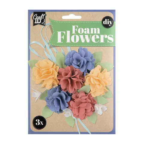 Craft ID Creează-ți propriile flori din hârtie spumă, albastru