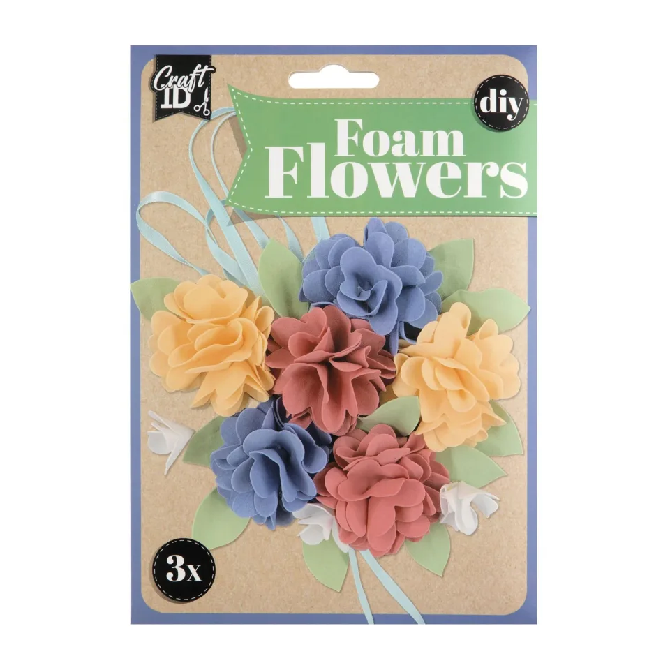 Craft ID Creează-ți propriile flori din hârtie spumă, albastru