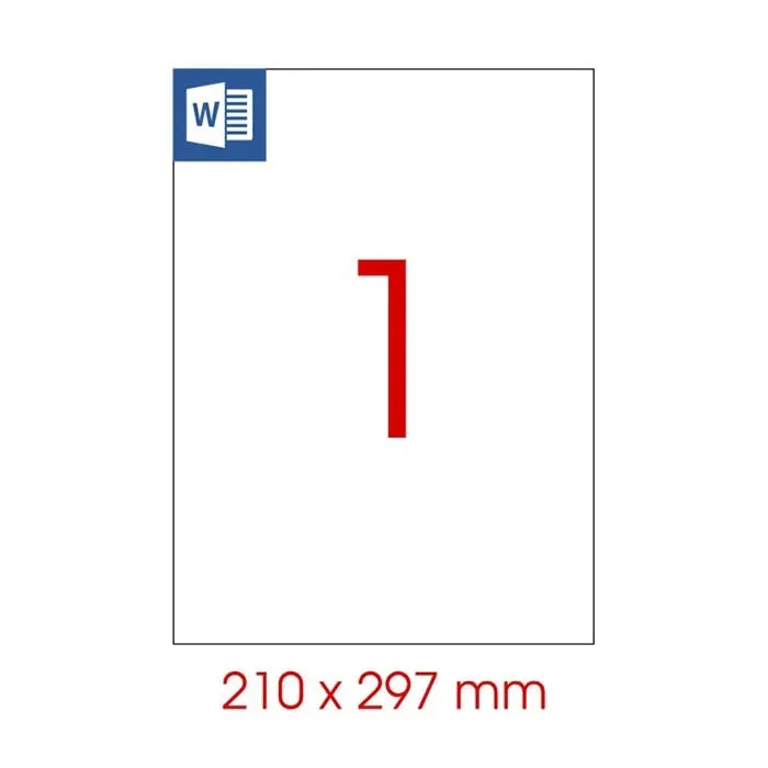 Etichete autoadezive Tanex, A4, 210 x 297 mm, poliester, alb, 25 coli
