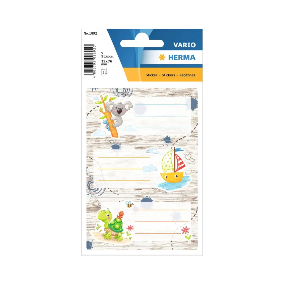 Etichete autoadezive Herma Friends, școală, nisip, 9 buc.