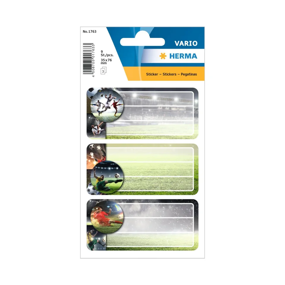 Etichete adezive Herma Football, Școală, 9 buc.