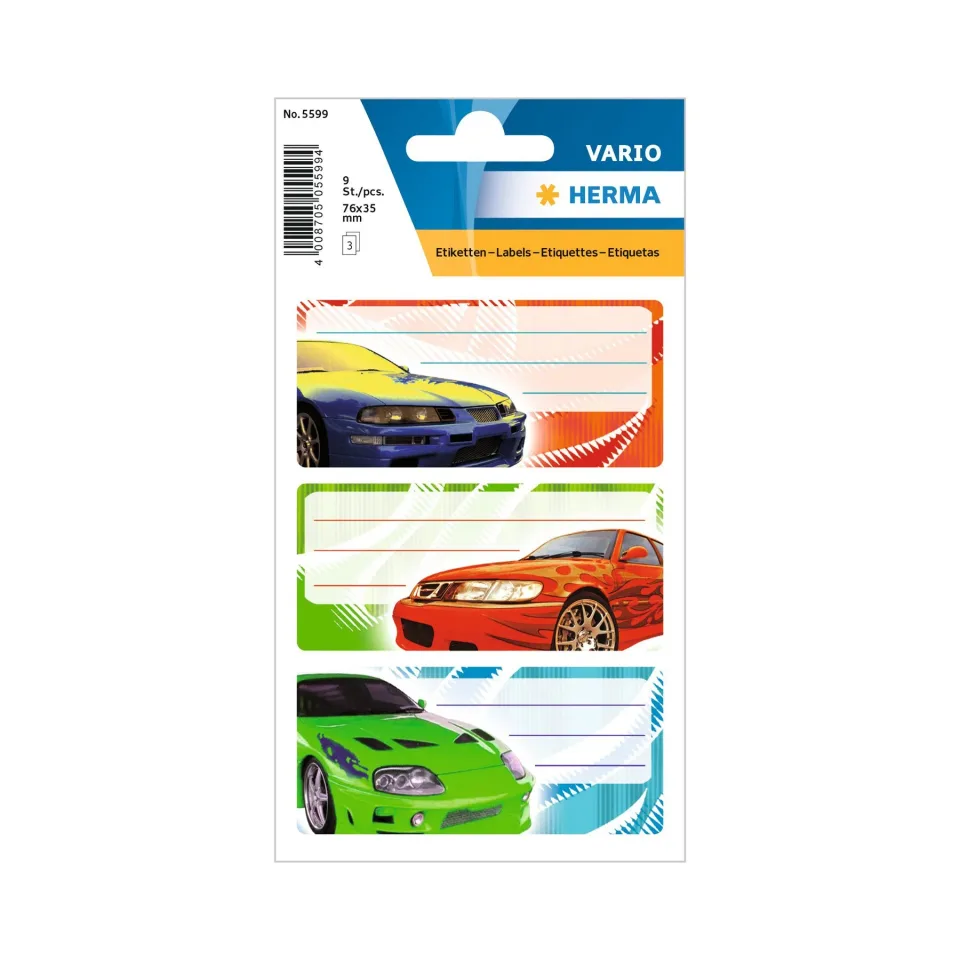 Etichete autocolante Herma Tuning, școală, 9 buc