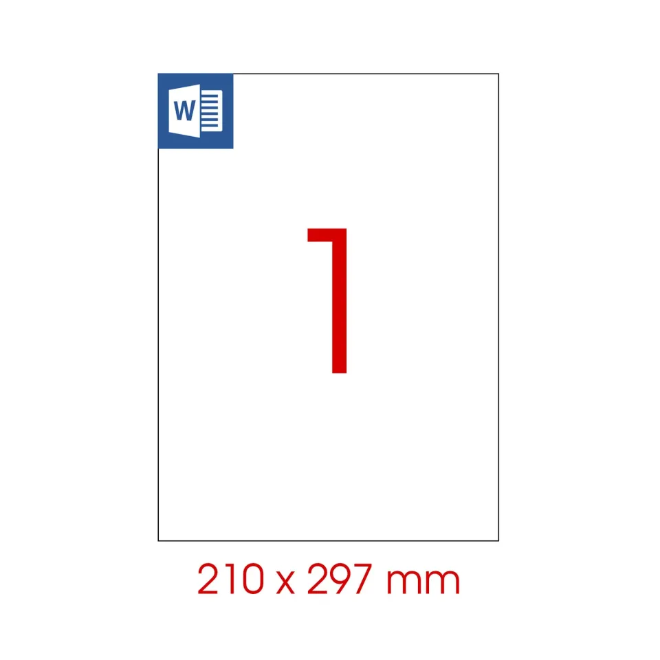 Etichete autoadezive Tanex, A4, 210 x 297 mm, transparente, 25 coli