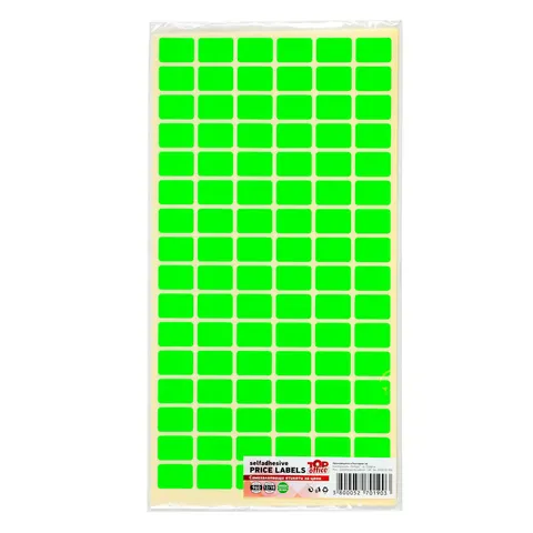Etichete autocolante pentru preț Top Office, 12 x 18 mm, verde, 960 buc.