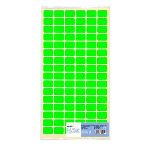 Etichete autoadezive Office 1, 12 x 18 mm, verde, 960 buc.