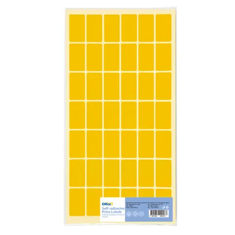 Etichete autoadezive Office 1 pentru preț, 17 x 30 mm, portocaliu, 420 buc