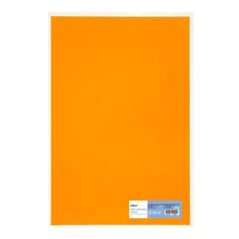 Office 1 Hârtie Autocolantă, 20 x 30 cm, portocaliu, 10 coli