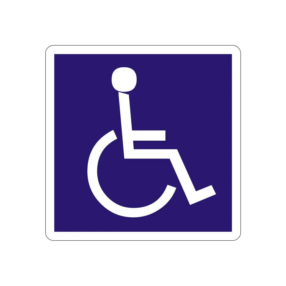 Etichetă autocolantă Office 1, pictogramă „Persoane cu dizabilități”