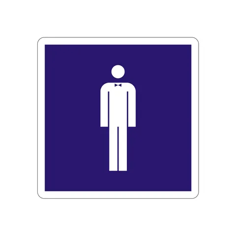 Office 1 Etichetă autoadezivă, pictogramă „Bărbați”