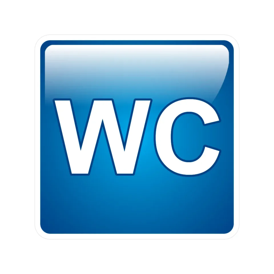 Etichetă adezivă Office 1, pictogramă „WC”