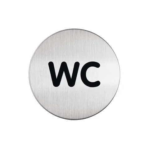 Durable Pictogram - WC, aluminiu, diametru 83 mm