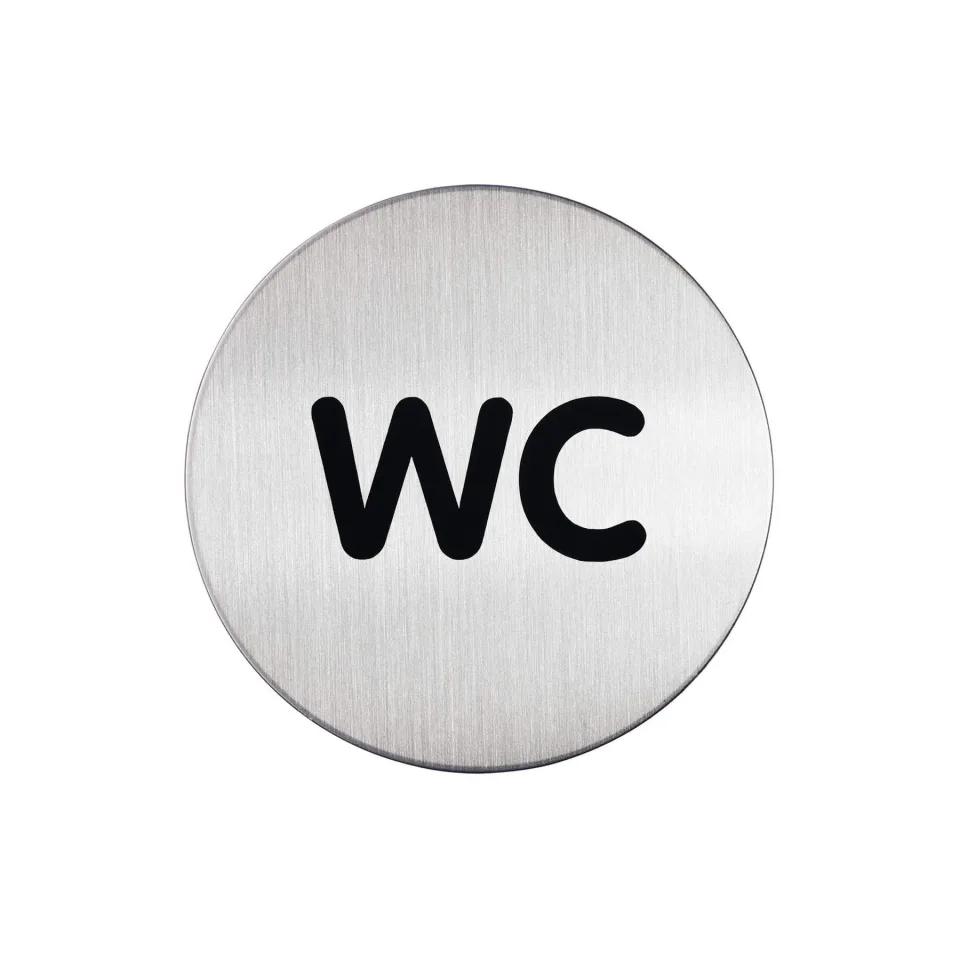 Durable Pictogram - WC, aluminiu, diametru 83 mm