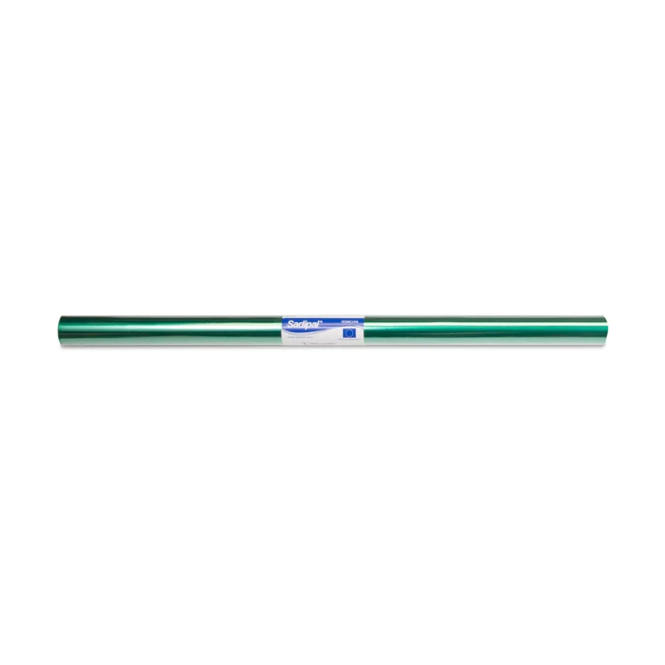 Hârtie de ambalat Fabriano Aluminium, metalică, 65 g/m2, 0.5 x 2 m, verde închis