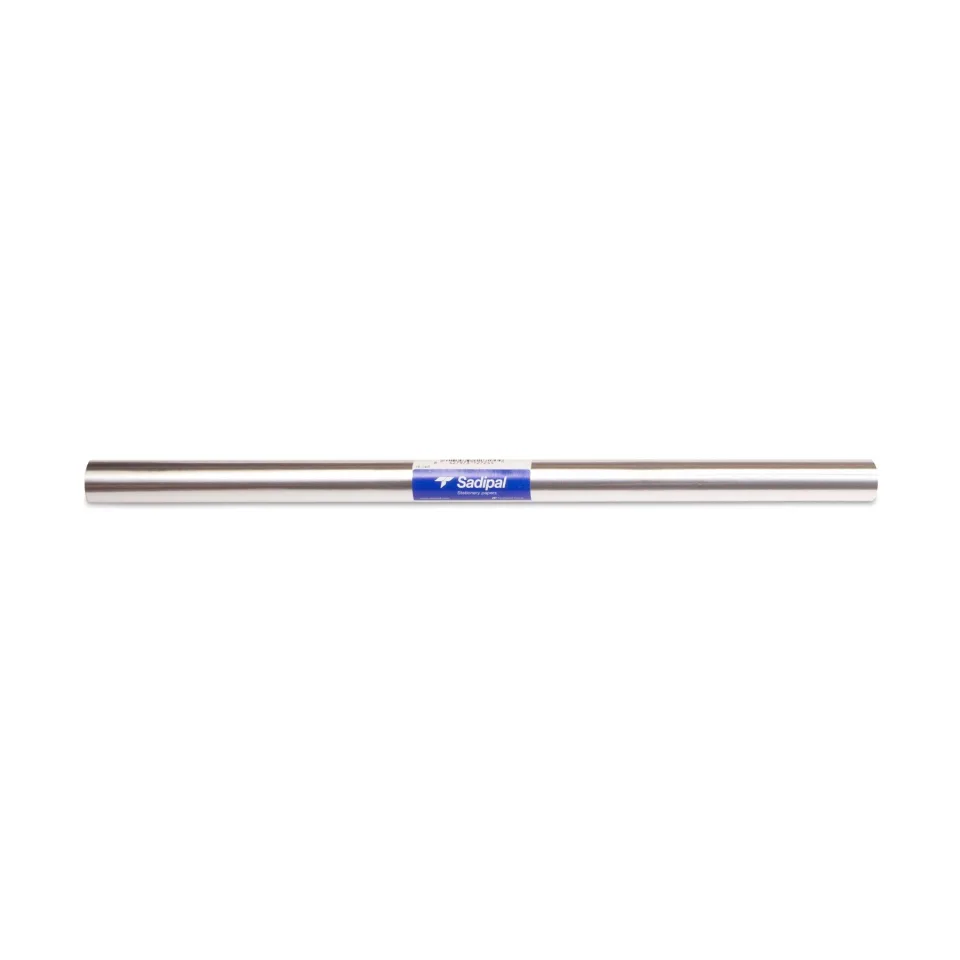 Hârtie de Împachetat Fabriano Aluminium, metalică, 65 g/m², 0.5 x 2 m, argintie