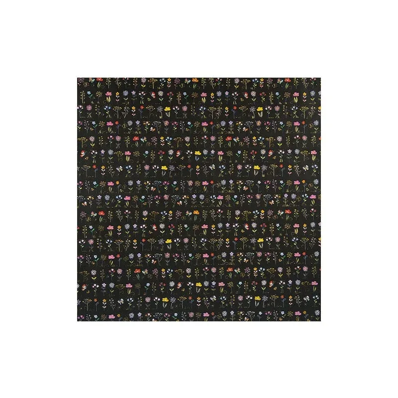 Goldbuch Hârtie de împachetat, 50 x 70 cm, negru cu flori