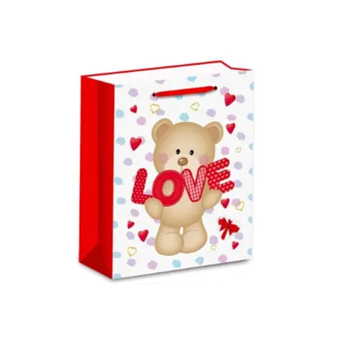 Săculeț cadou Love, 26 x 32 x 10 cm, design 2