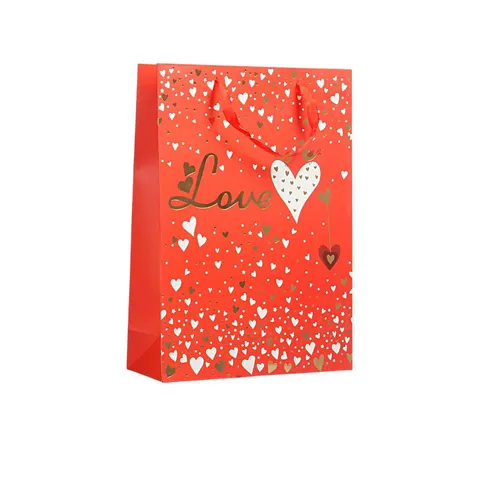 Pungă cadou Love 31 x 44 x 12 cm, roșu